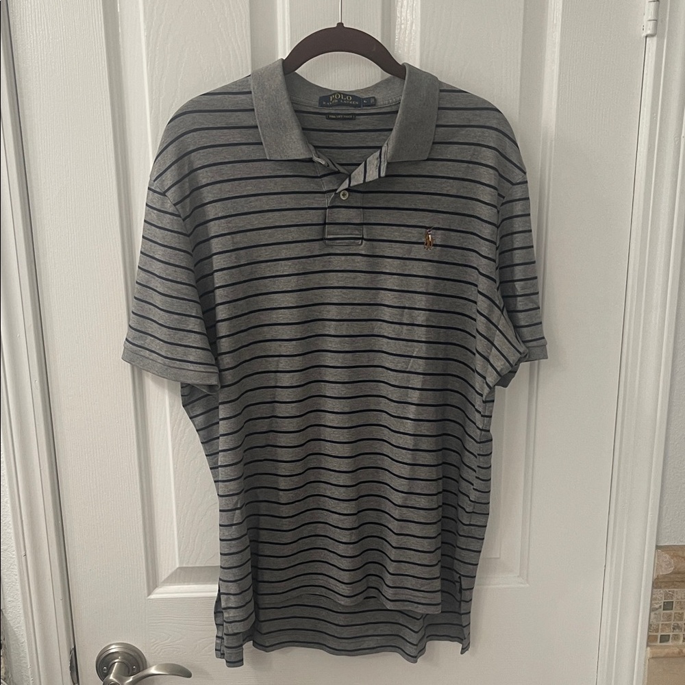 Polo by Ralph Lauren Dark Gray Striped Shirt